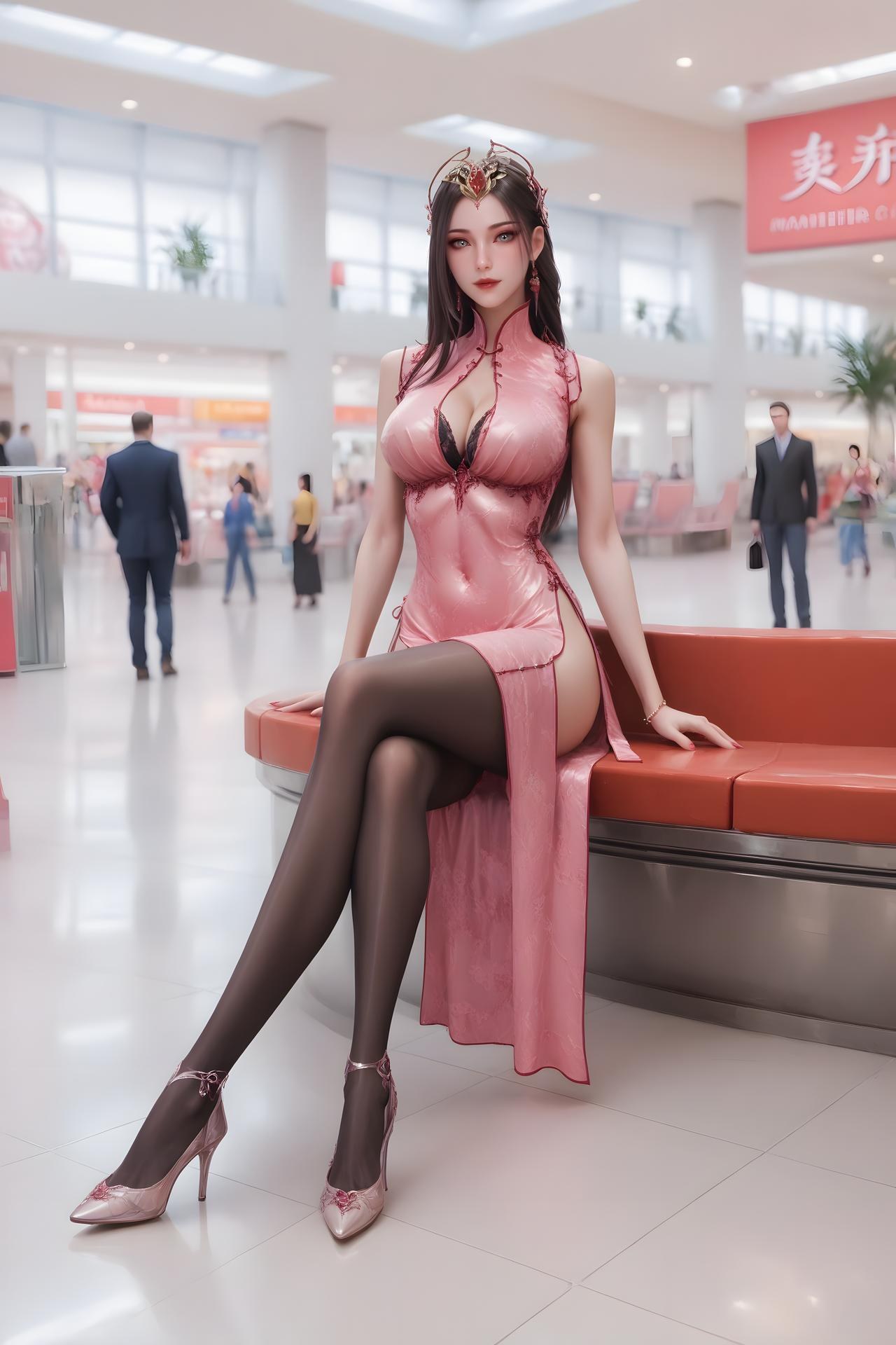 AI Porn - Diệp Tịch Thủy sườn xám hồng tất đen giao hợp 100P