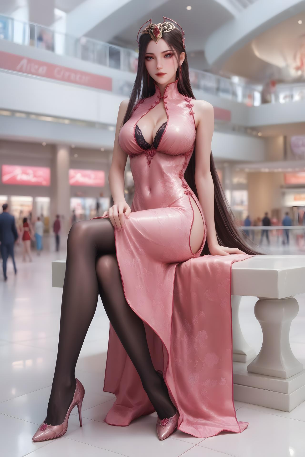 AI Porn - Diệp Tịch Thủy sườn xám hồng tất đen giao hợp 100P