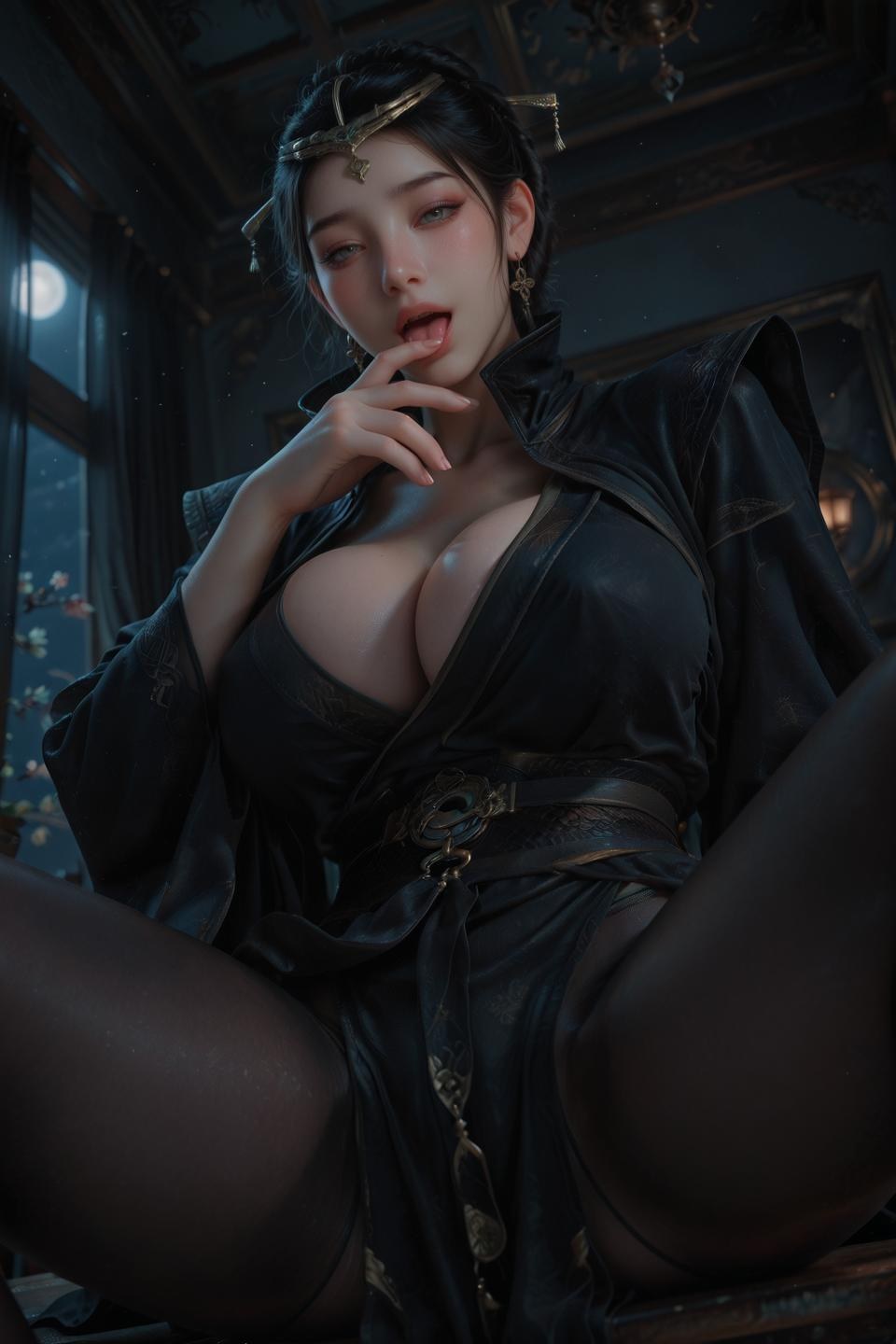 AI Porn - 범인수선전 온부인 검은 베일 AI 성인 이미지 갤러리 50P