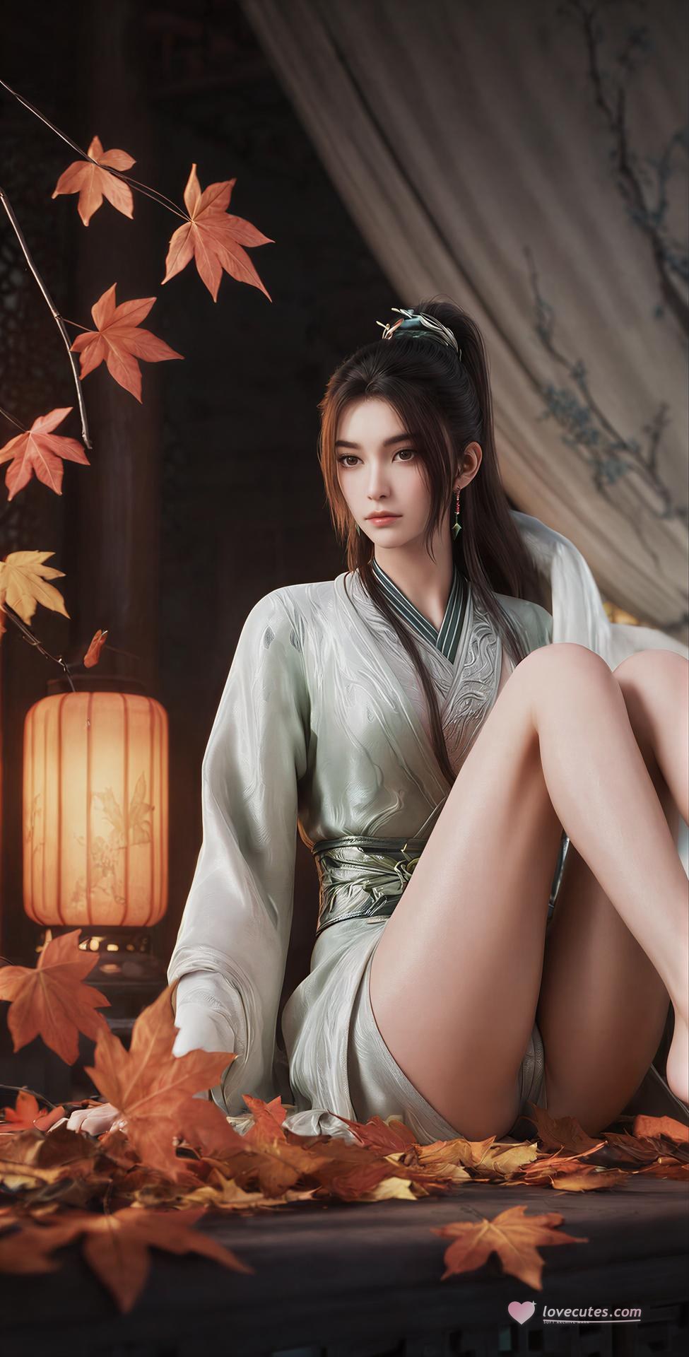 AI Porn - 검래 녕요 녹색 한복 침실 AI 성인 이미지 갤러리 140P