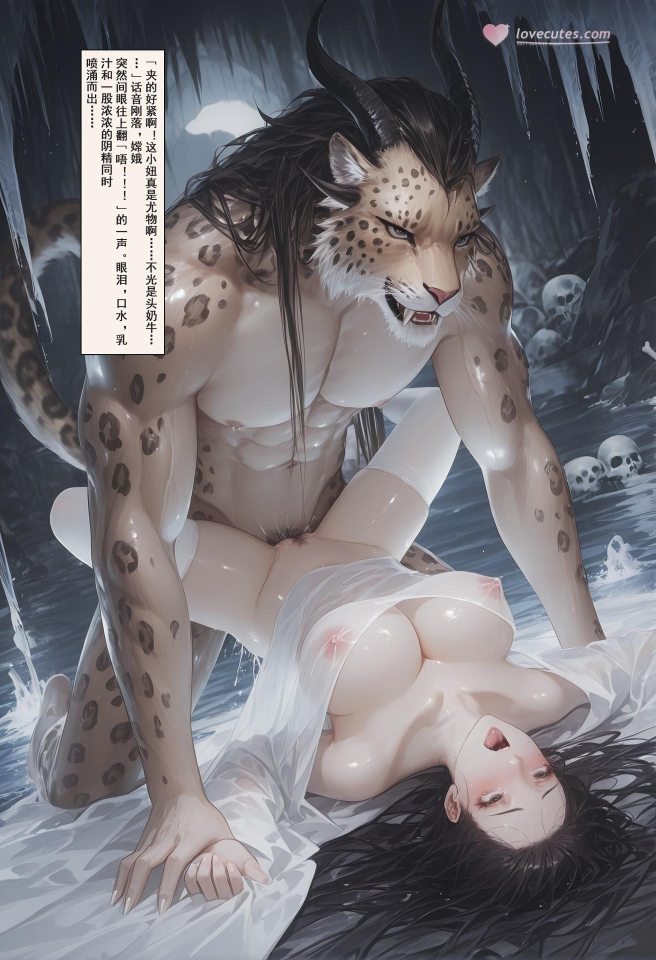 AI Porn - 嫦娥誤入隱霧山：古風白紗白絲劇情圖集 47P