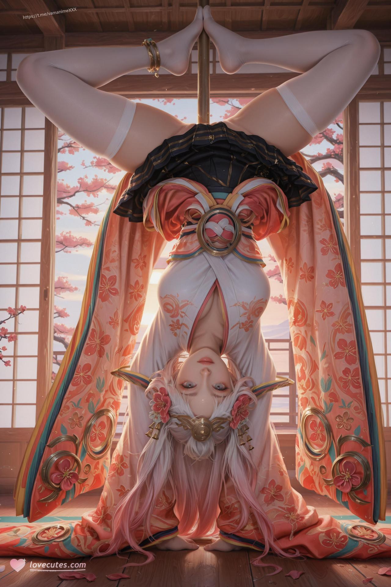 AI Porn - 娜可露露：粉白和服白絲露穴圖集 114P