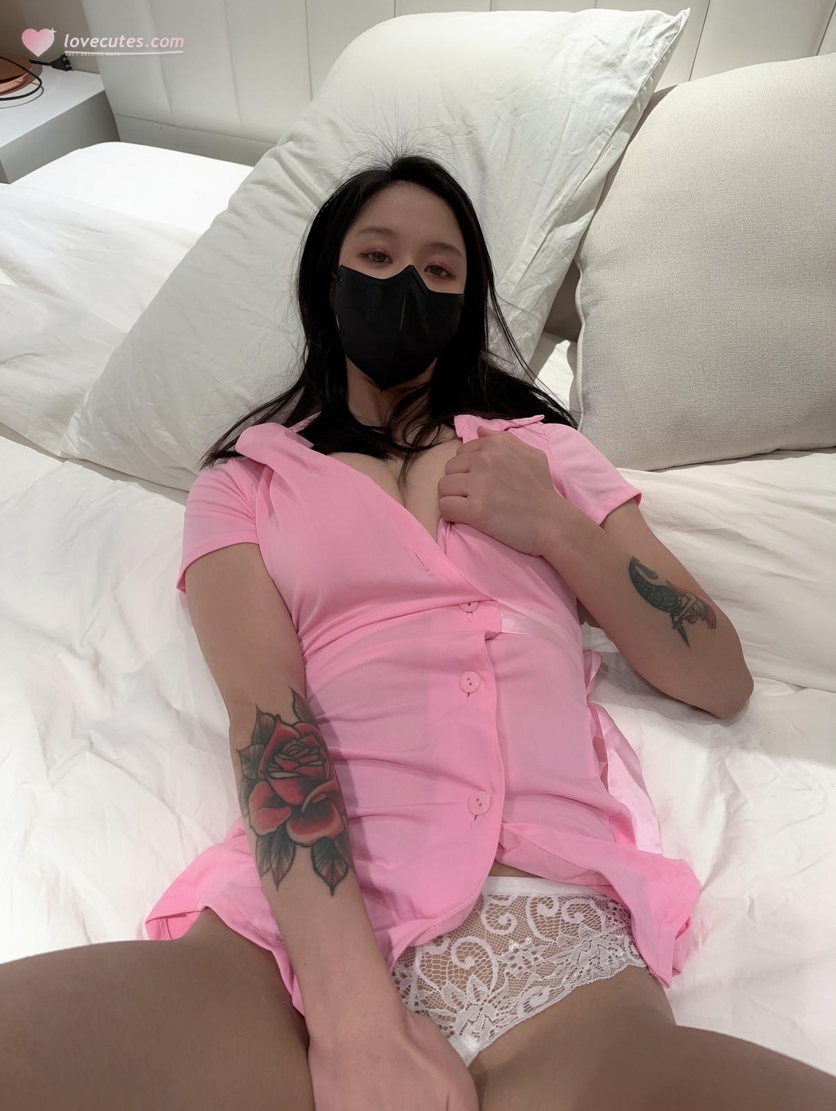 [Ảnh riêng] Angel.Tina - Bộ nội y trên giường cho gói đăng ký 277P