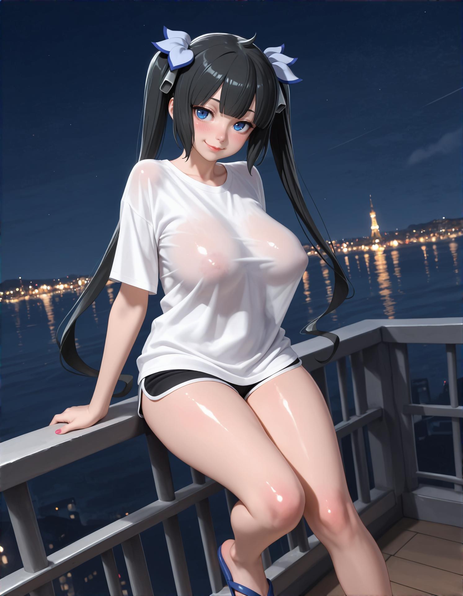 AI Porn - 헤스티아 흰 드레스 거유 풋 포커스 AI 성인 이미지 갤러리 125P