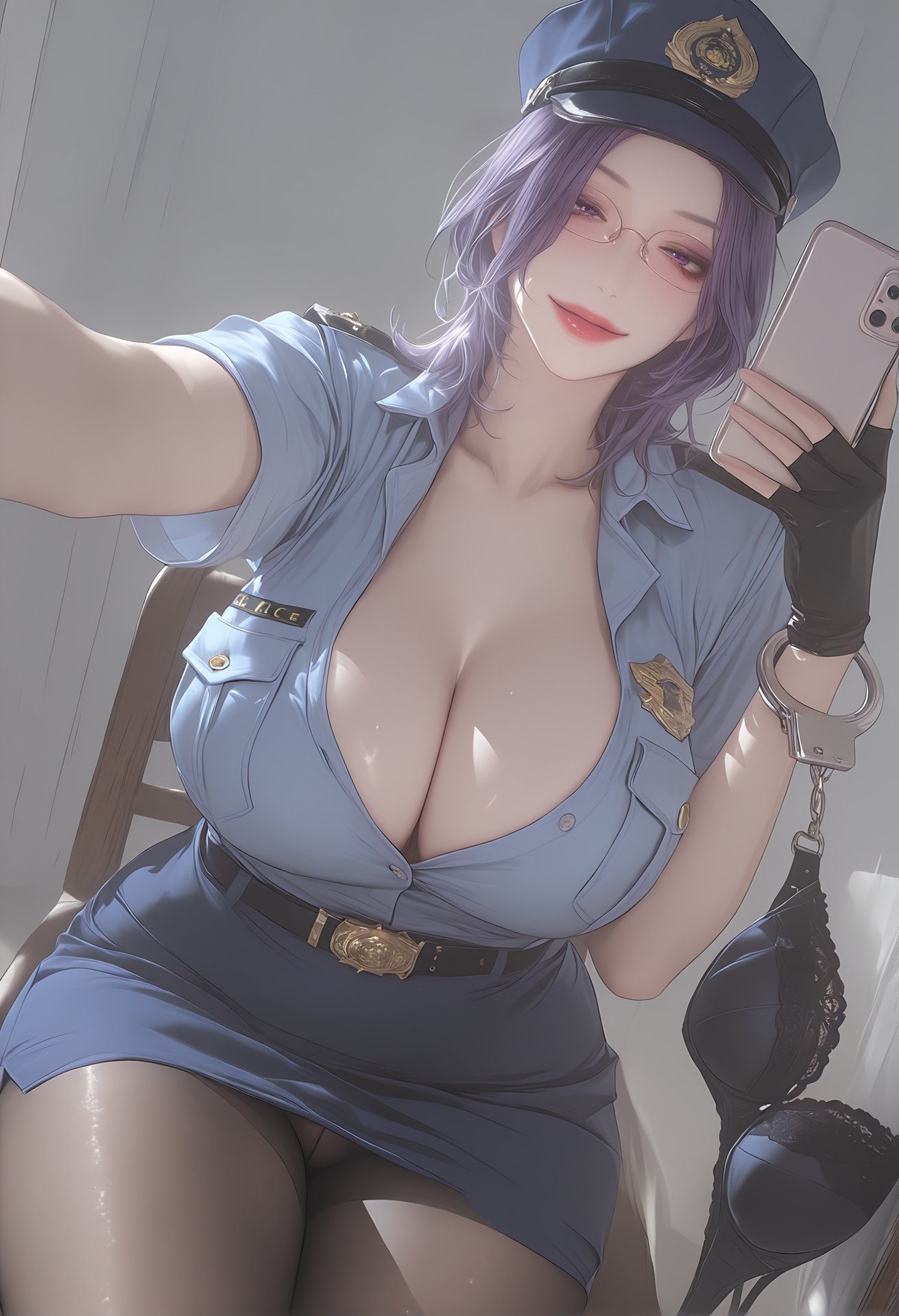 AI Porn - Mature Punishment ชุดตำรวจถุงน่องดำ AI ผู้ใหญ่ 142P