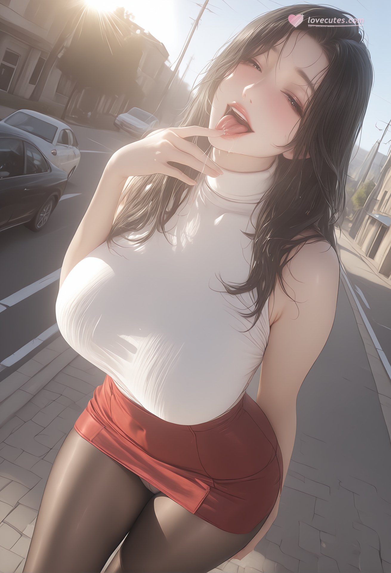 AI Porn - 轻熟风秘书和私人飞机：空姐制服黑丝图集 152P