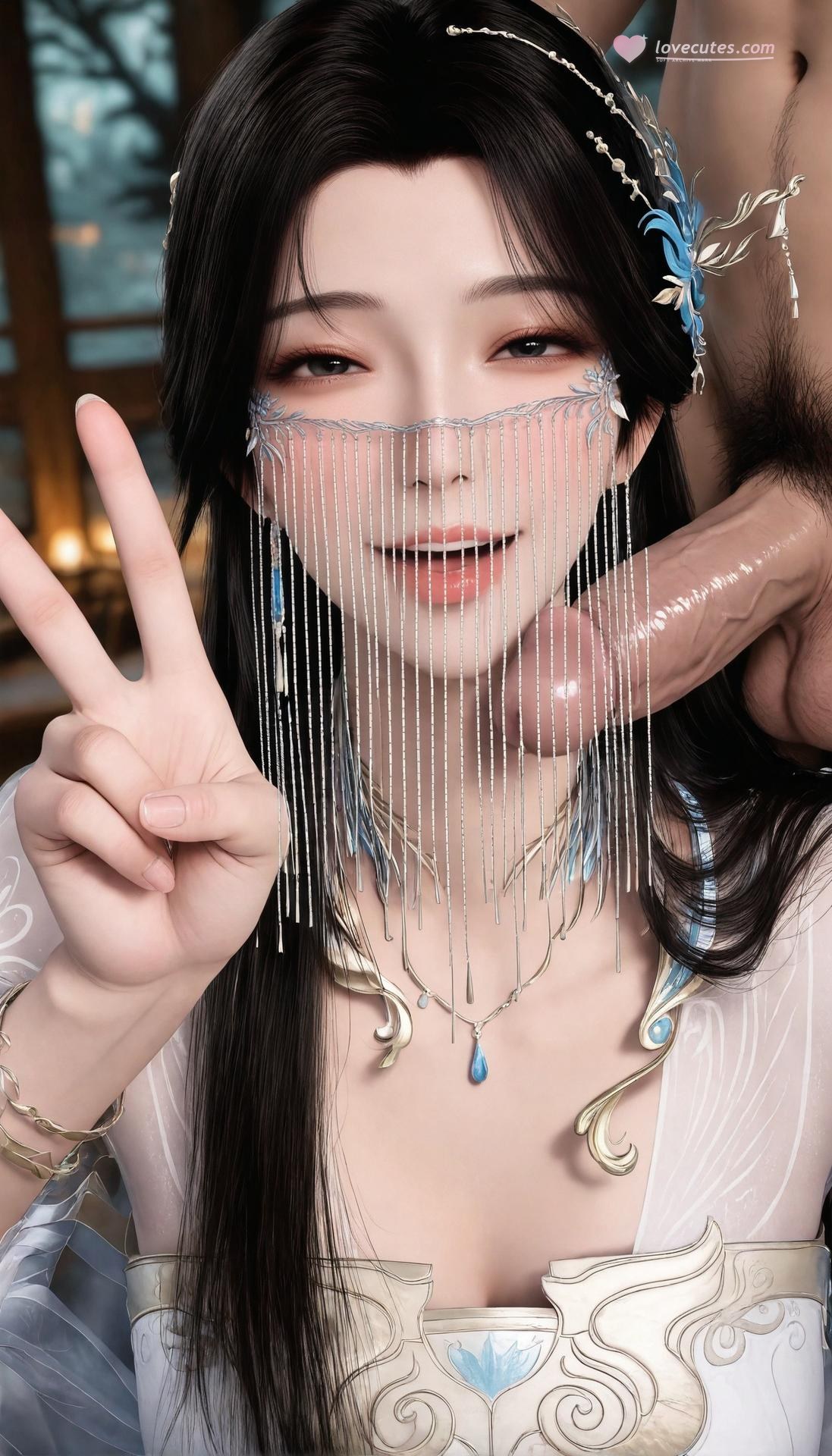 AI Porn - 遮天 安妙依 白紗ベールのAI成人画像ギャラリー 412P