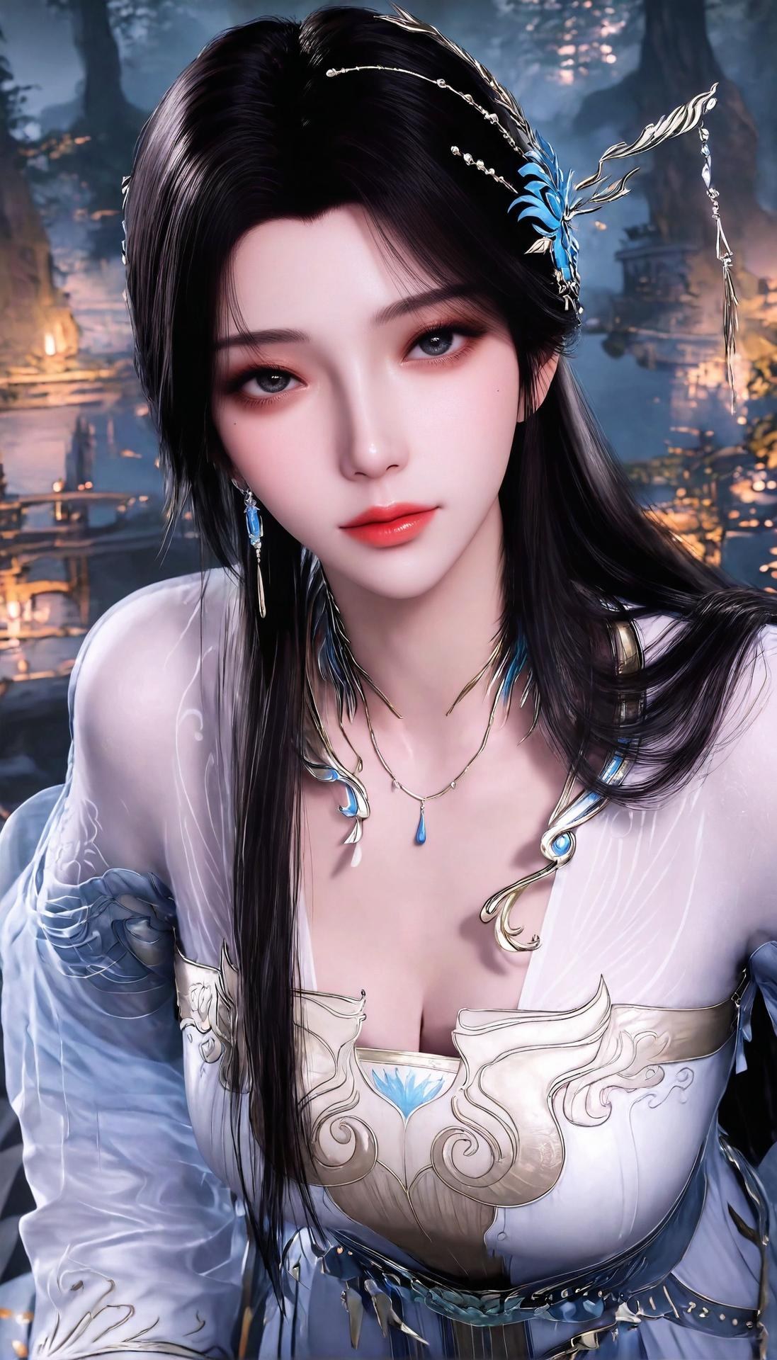 AI Porn - 遮天 安妙依：白纱面纱全裸露穴图集 412P
