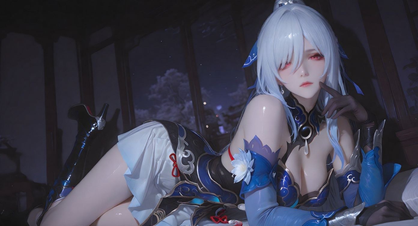 AI Porn - 崩坏星穹铁道 镜流：白发全裸露穴图集 177P