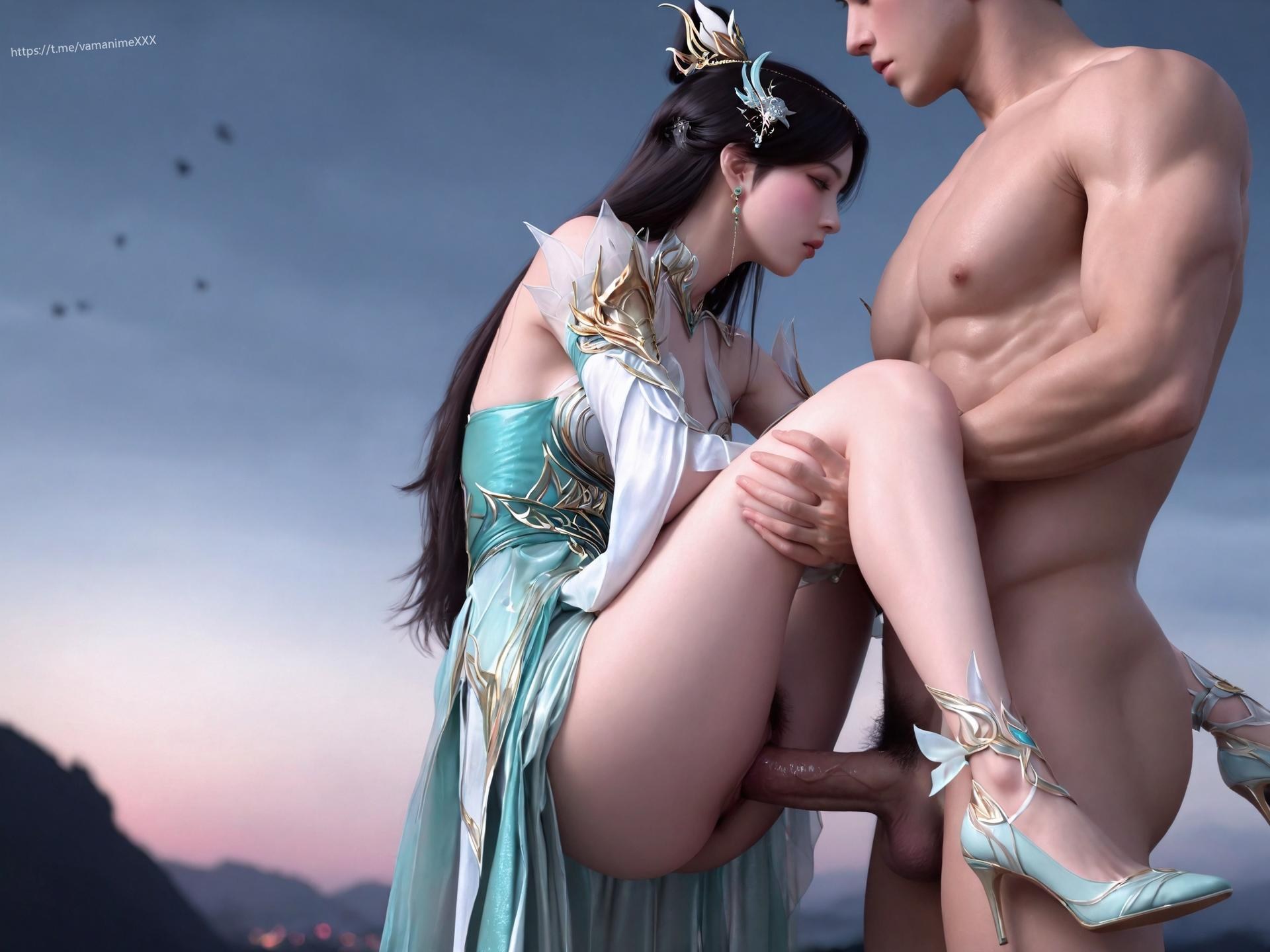 AI Porn - 斗破蒼穹 薰兒：青白戰甲山崖露穴圖集 220P