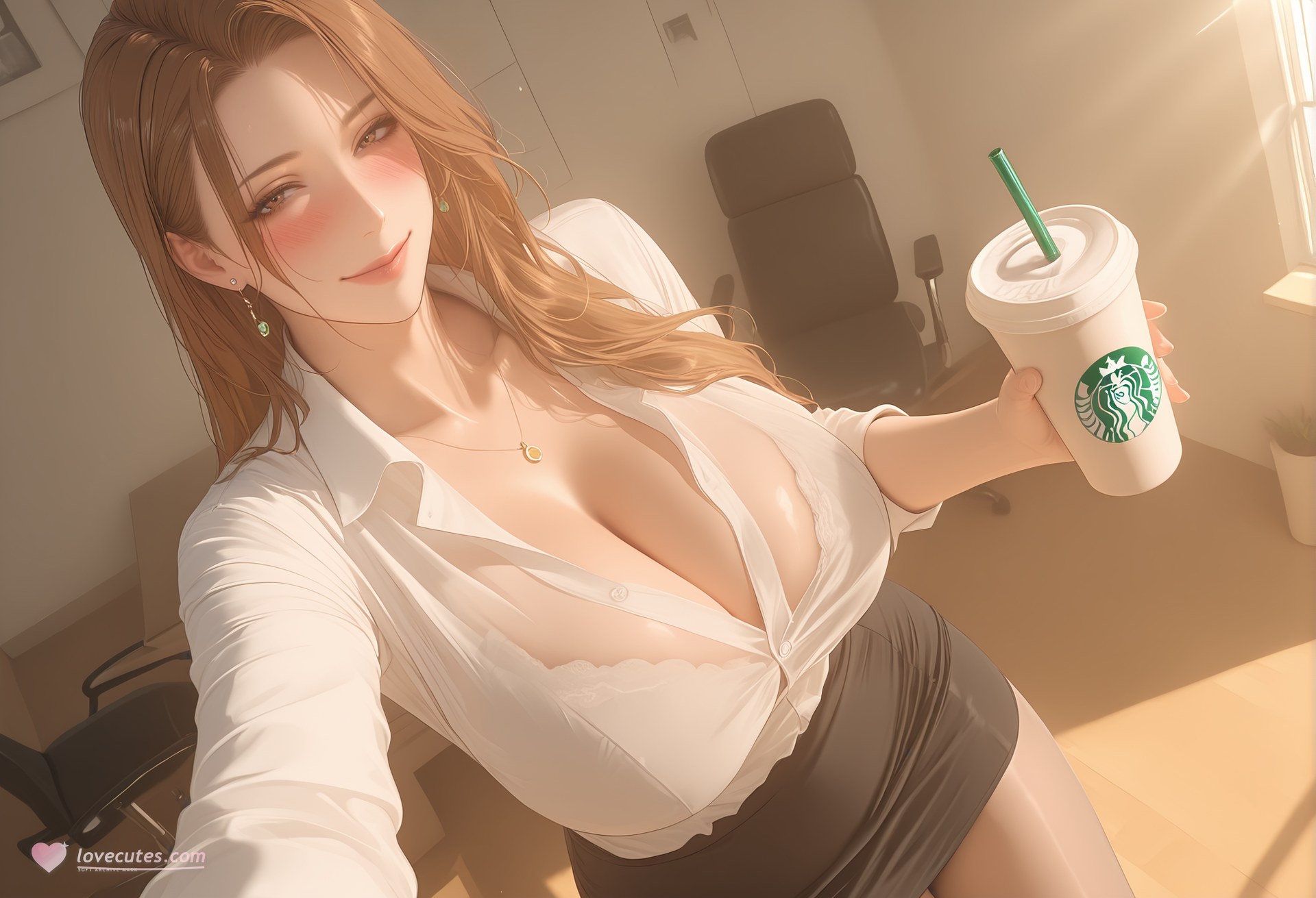 AI Porn - 少爷的秘书：白衬衫OL制服办公室图集 149P