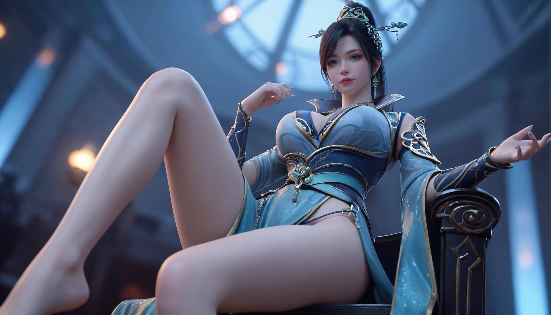 AI Porn - 斗破苍穹 青鳞：青蓝战甲室内交合图集 246P