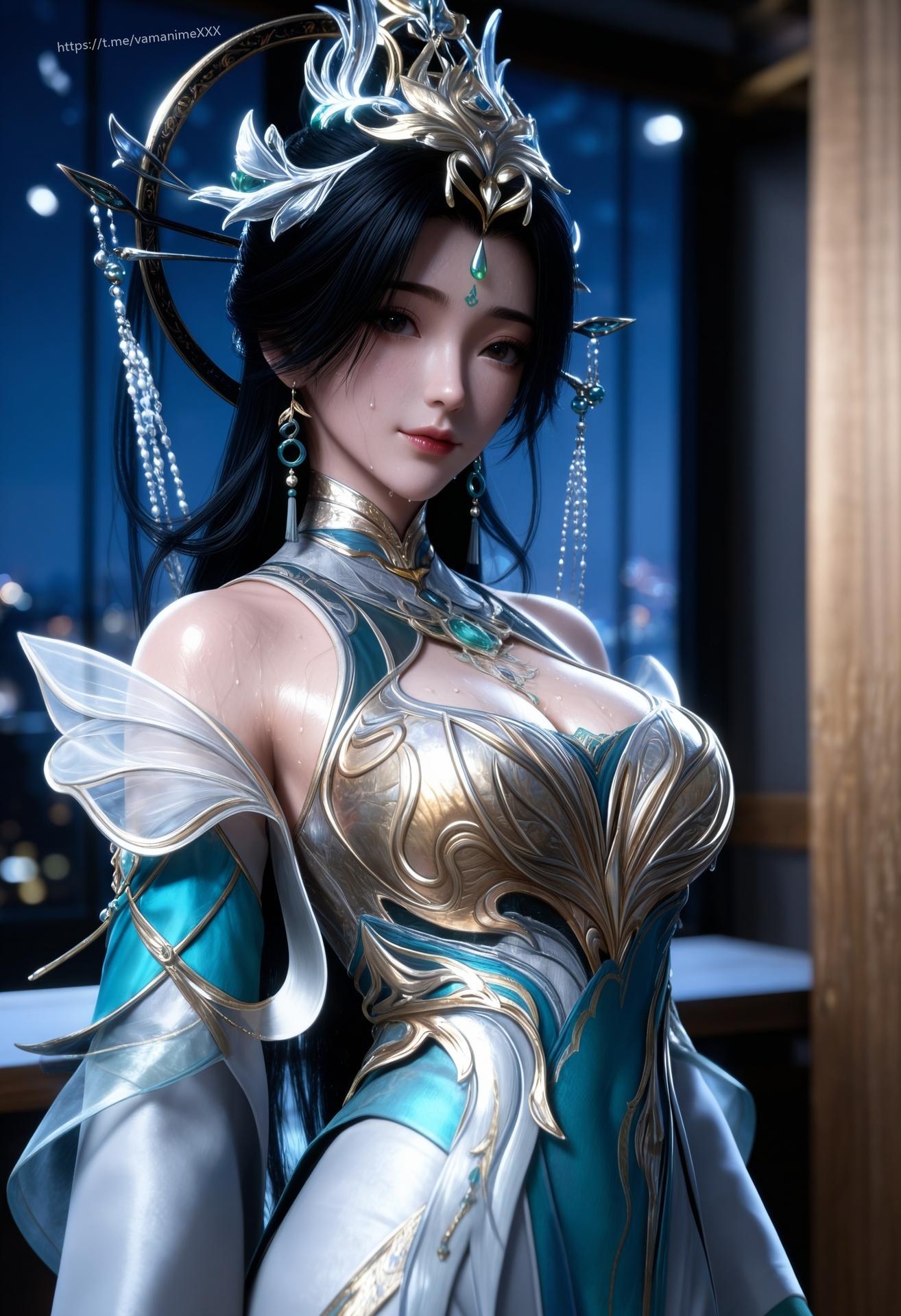 AI Porn - 完美世界 柳神：青金宫装夜景交合视频图集 186P15V