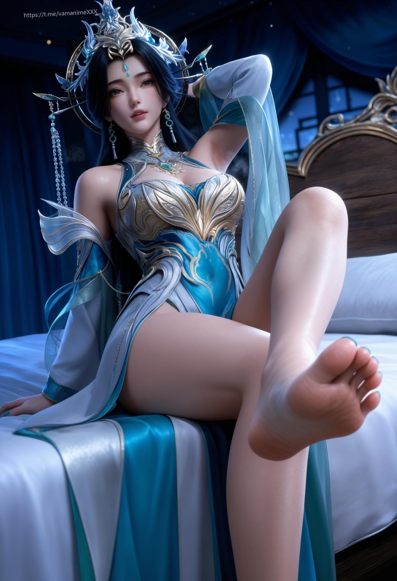 AI Porn - หลิวเสิน ชุดวังฟ้าทองกลางคืน 186P15V