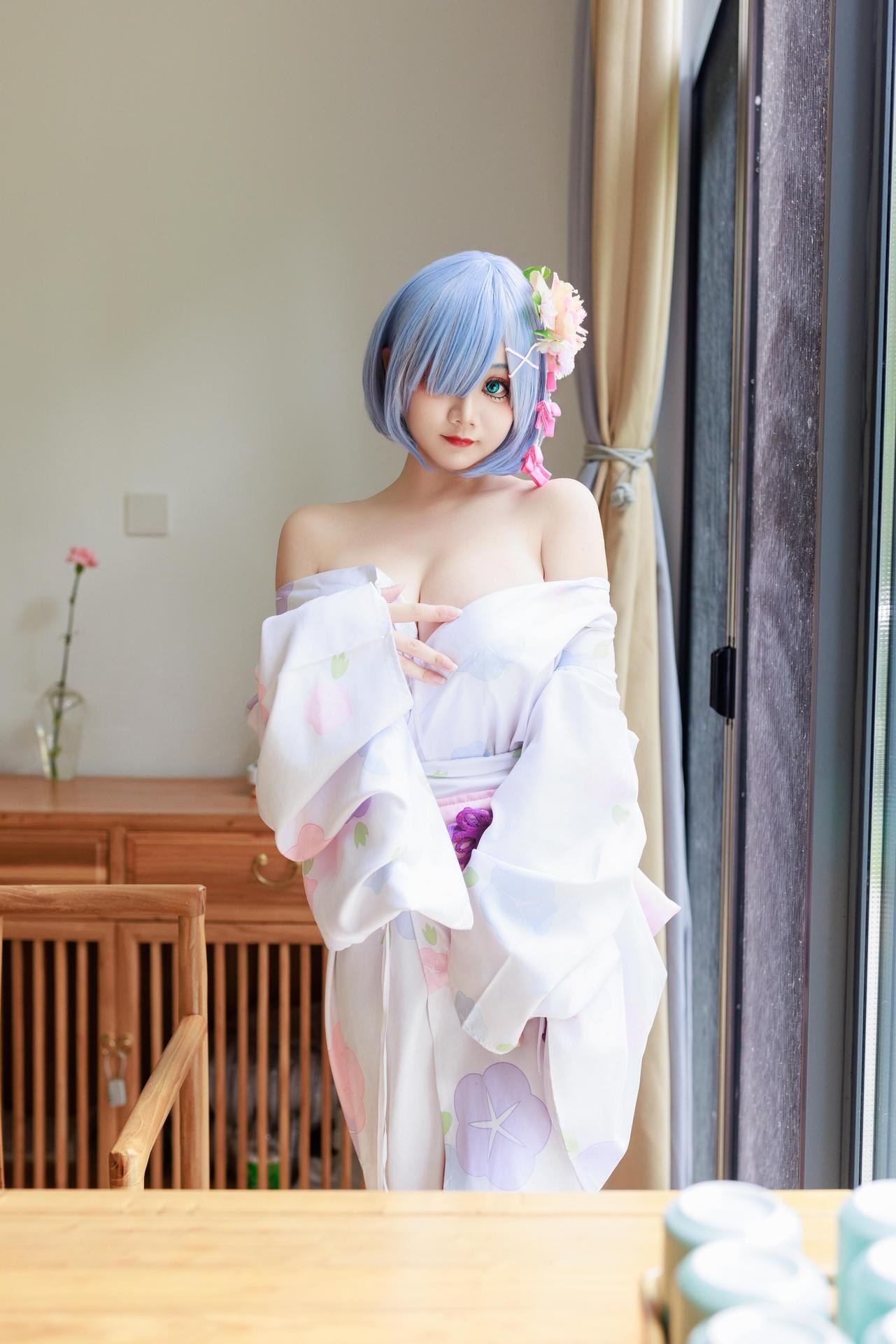 [cosplay] 阿雪雪 - 蕾姆：蕾姆和服私房 寫真 19P