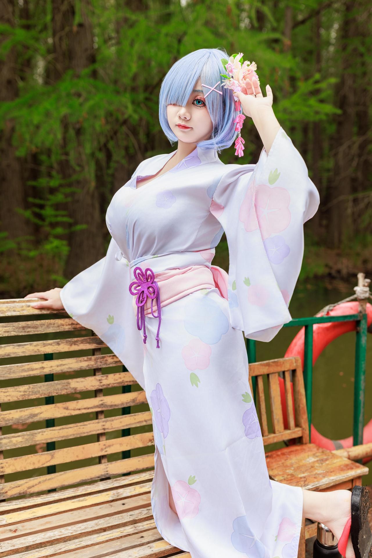 [cosplay] 阿雪雪 - 蕾姆：蕾姆和服私房 寫真 19P