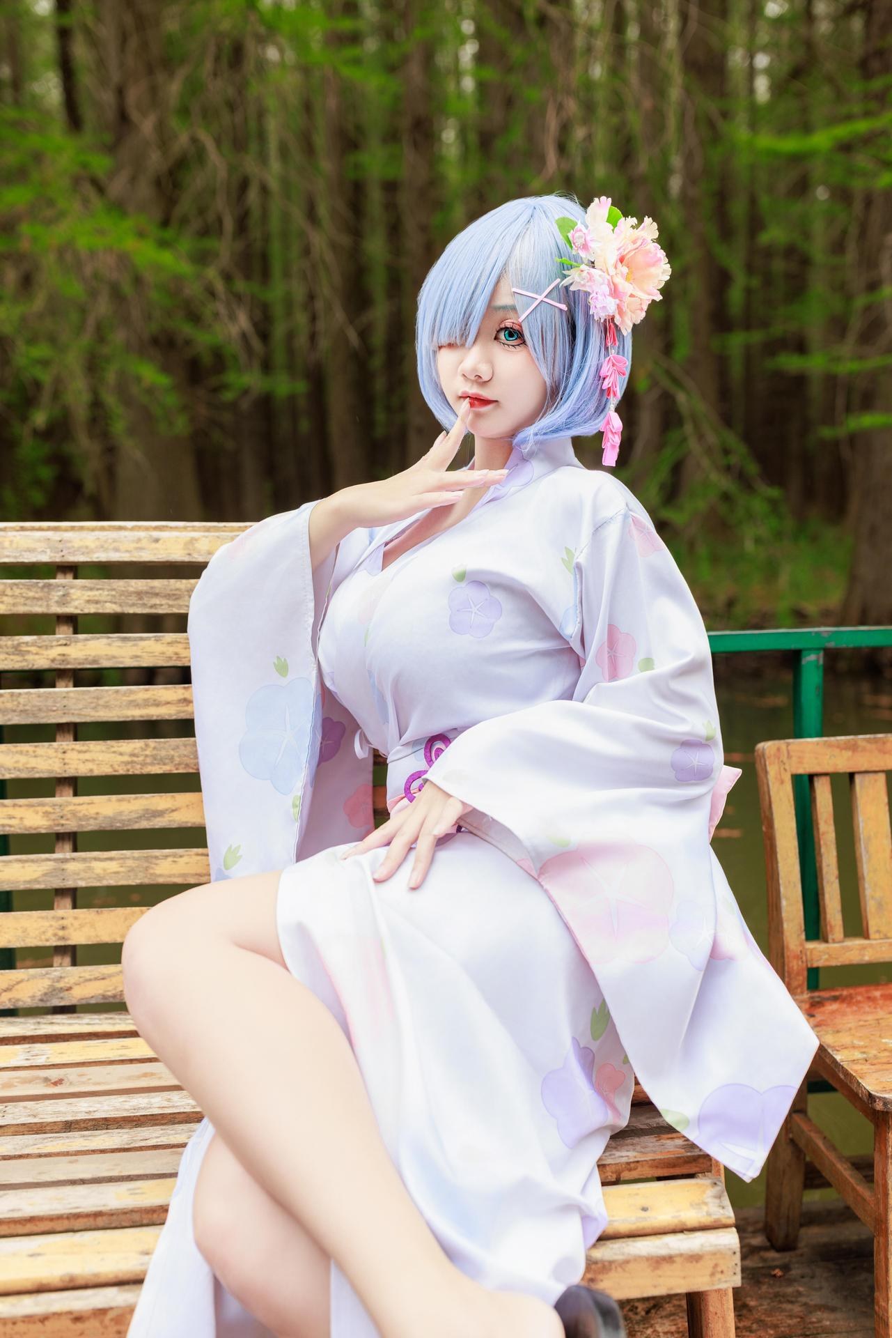 [cosplay] 阿雪雪 - 蕾姆：蕾姆和服私房 寫真 19P