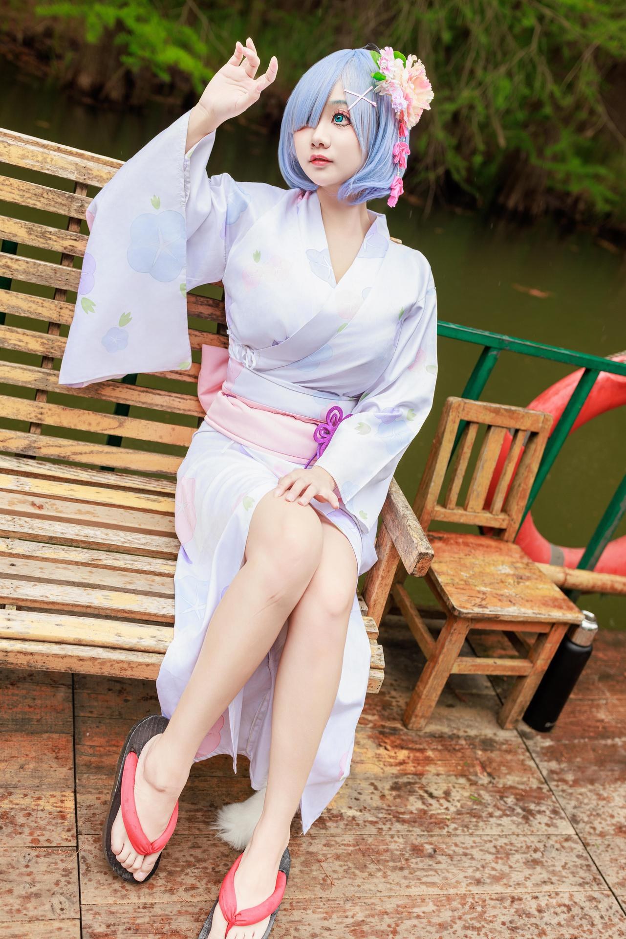 [cosplay] 阿雪雪 - 蕾姆：蕾姆和服私房 寫真 19P