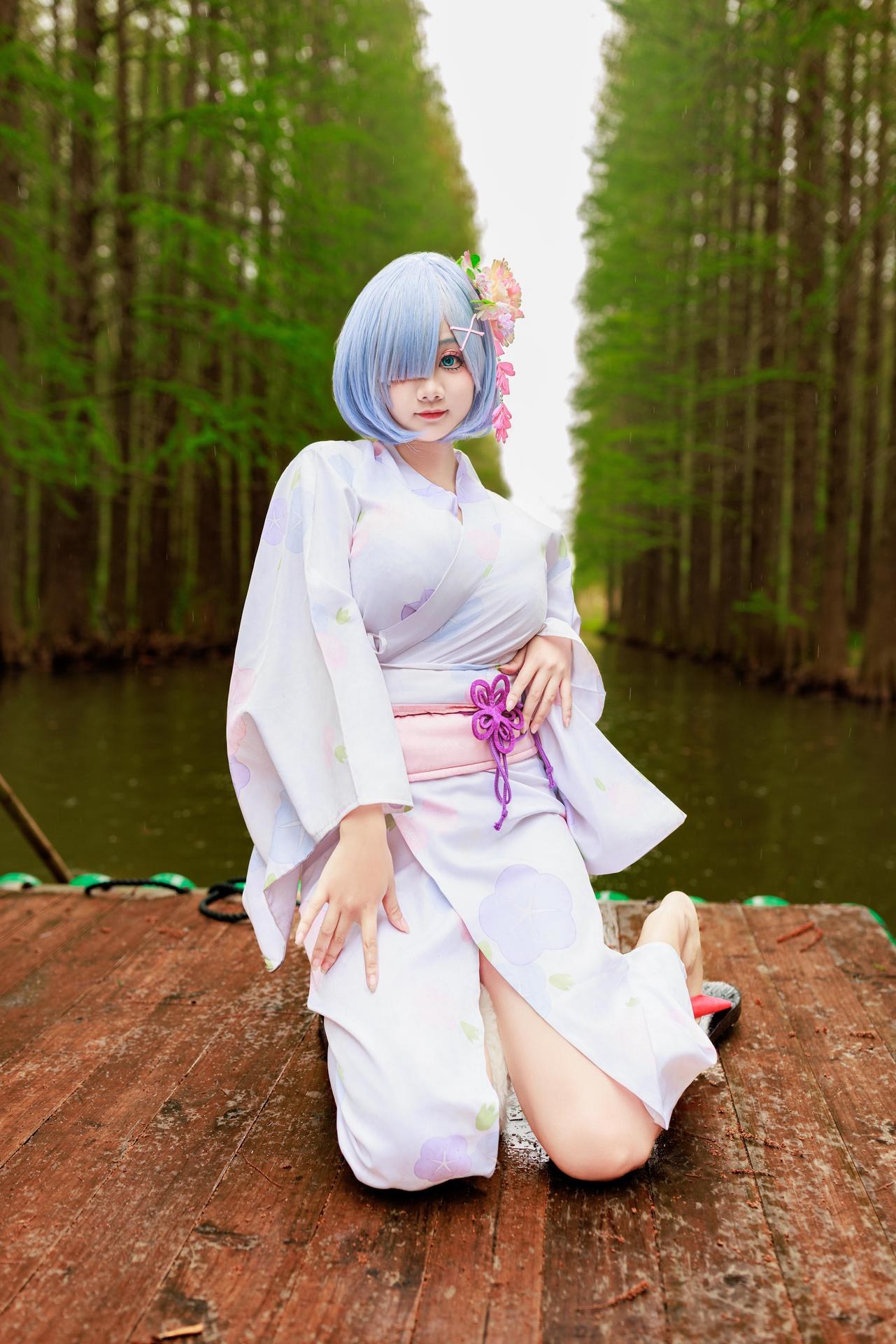 [cosplay] 阿雪雪 - 蕾姆：蕾姆和服私房 寫真 19P