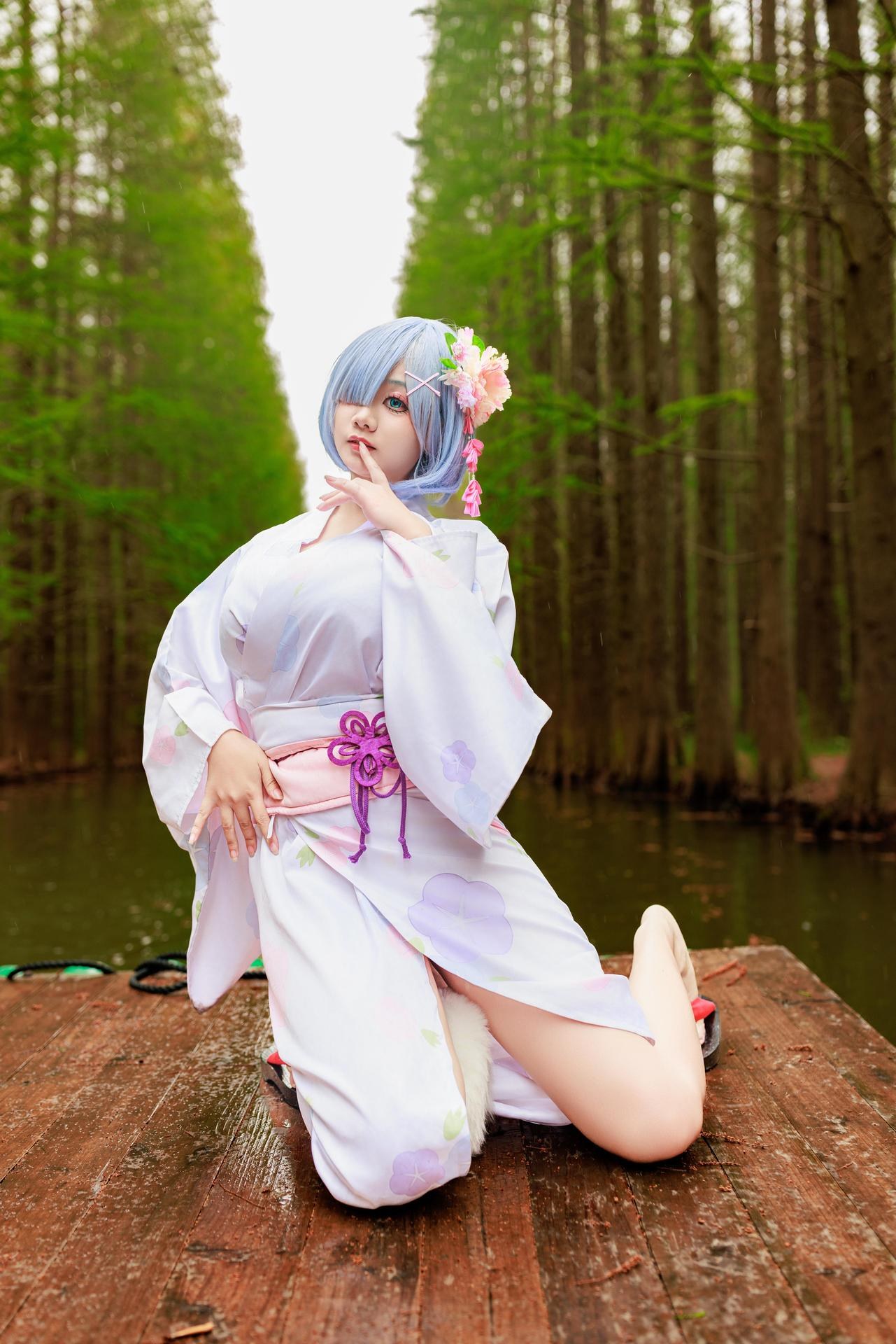 [cosplay] 阿雪雪 - 蕾姆：蕾姆和服私房 寫真 19P