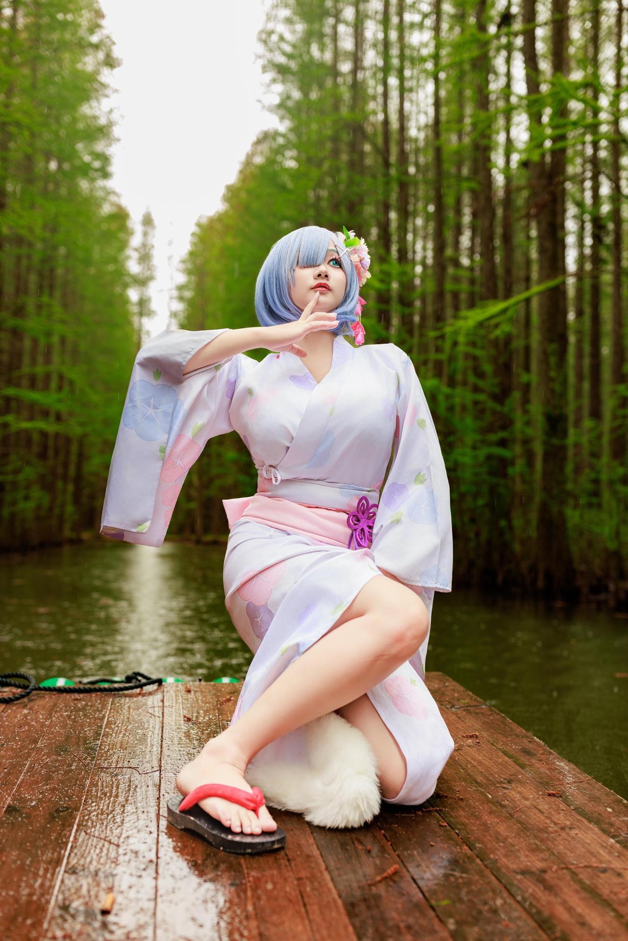 [cosplay] 阿雪雪 - 蕾姆：蕾姆和服私房 寫真 19P