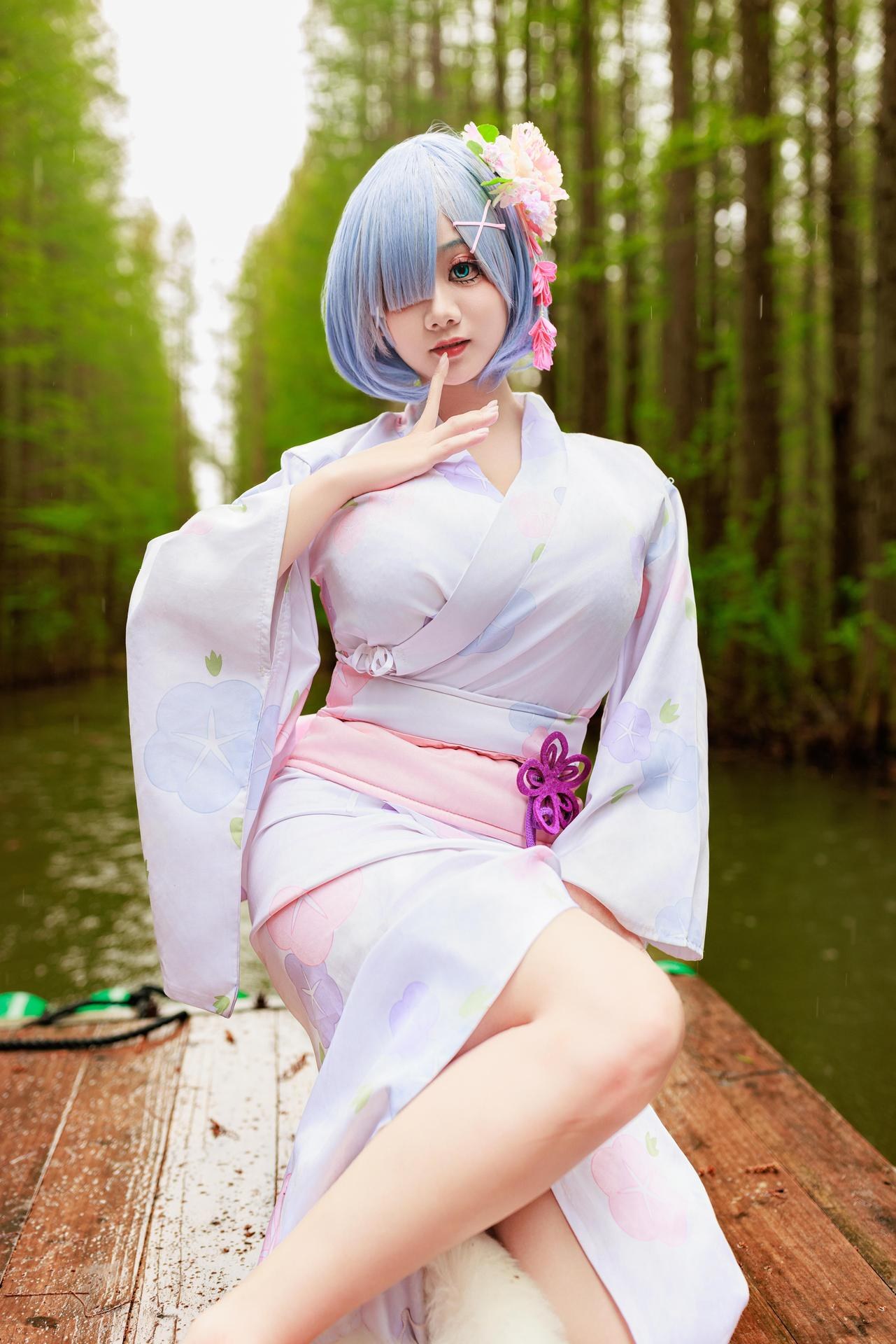 [cosplay] 阿雪雪 - 蕾姆：蕾姆和服私房 寫真 19P